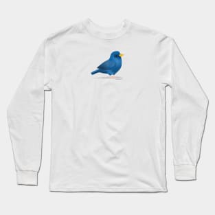 Blue Finch Bird Long Sleeve T-Shirt